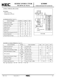 Datasheet KTB989 manufacturer KEC